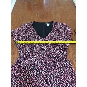 Bar III Womens 4 pink Black Dotted Ruffled Mini Dress